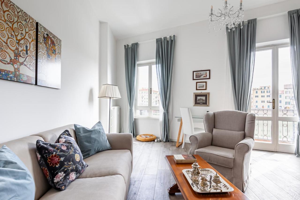 Lungarno Elegant Apartment With Panoramic Balcony Pisa Ngoại thất bức ảnh